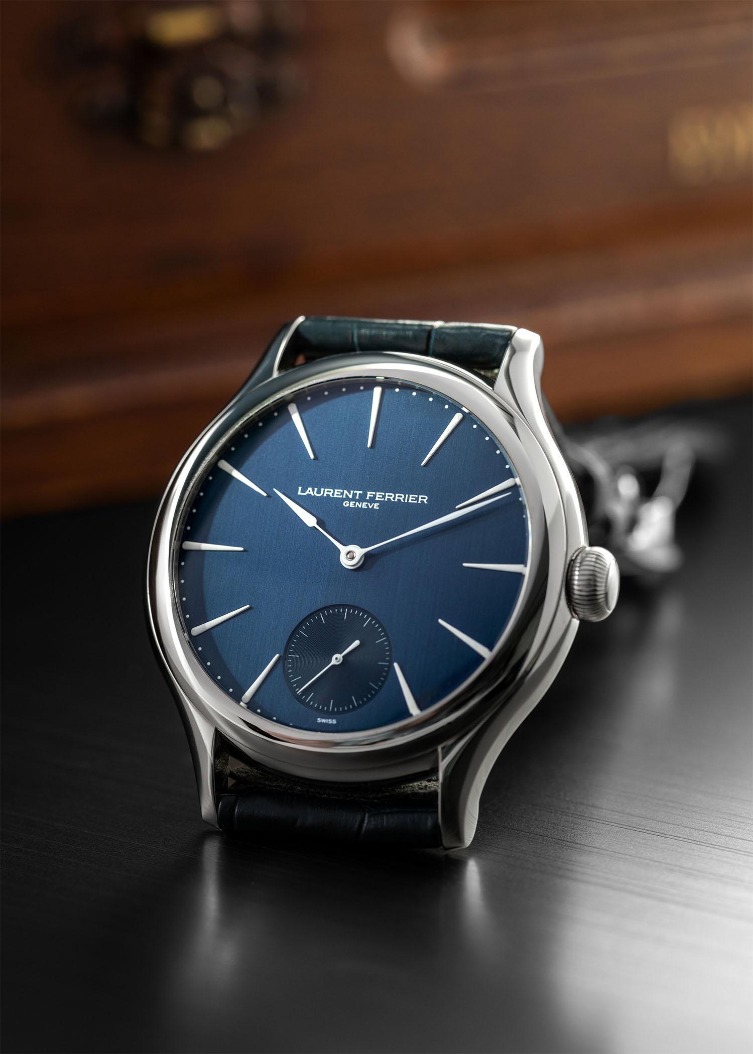 Laurent Ferrier Classic Micro-Rotor Natural Escapement Blue for sale